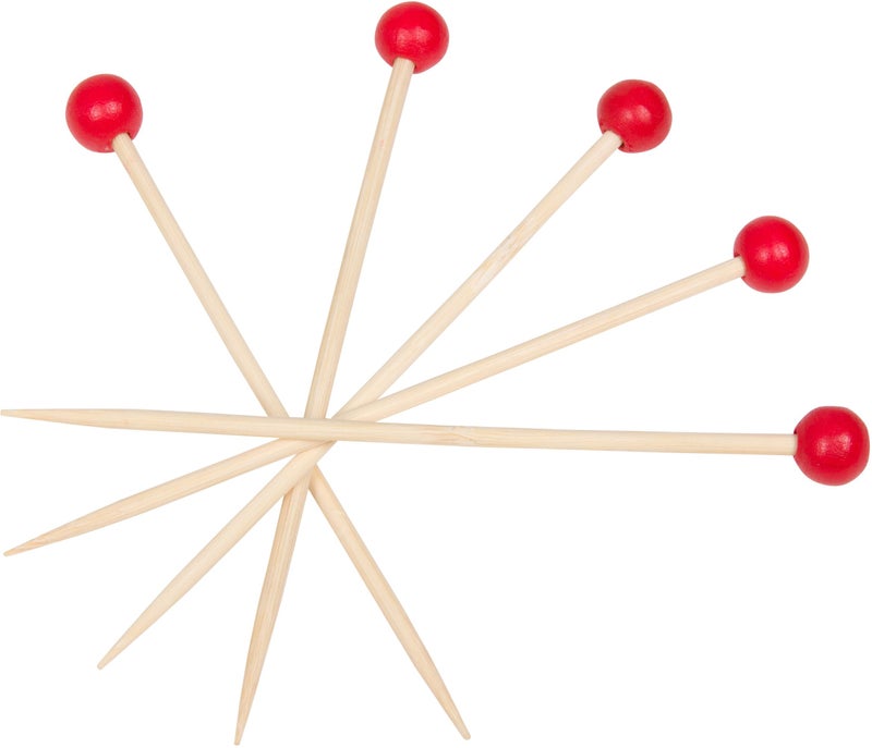 KingSeal 200 Count | KingSeal Bamboo Specialty Cocktail Party Picks, 4.5 Inches, Red Ball Head, Perfect for Appetizers and Cocktails, Bulk Pack - 2 Packs of 100 - Image 5